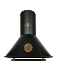 Image showing a Kaiser vintage style range cooker hood in black.